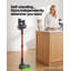 Aspirateur balai sans fil 400 W 40 kPa, idéal pour la maison, planchers durs, tapis et poils d'animaux, autonomie de 45 minutes, rechargeable, léger et maniable, avec écran DEL et 4 têtes de brosse.