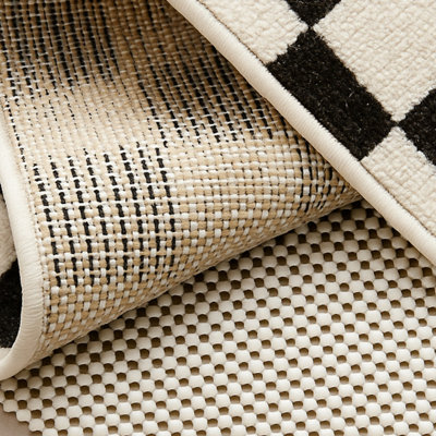 Rug Branch 4'x6' Rug Pad Extra Strong Grip, Keep Area Rugs in Place, Thick, Slip and Skid Resistant Pads for Hard & Soft Floors, Under Carpet Mat Cushion and Hardwood Floor Protection