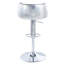 Tabouret pivotant rétro brun avec dossier réglable - Style moderne pour plus de confort