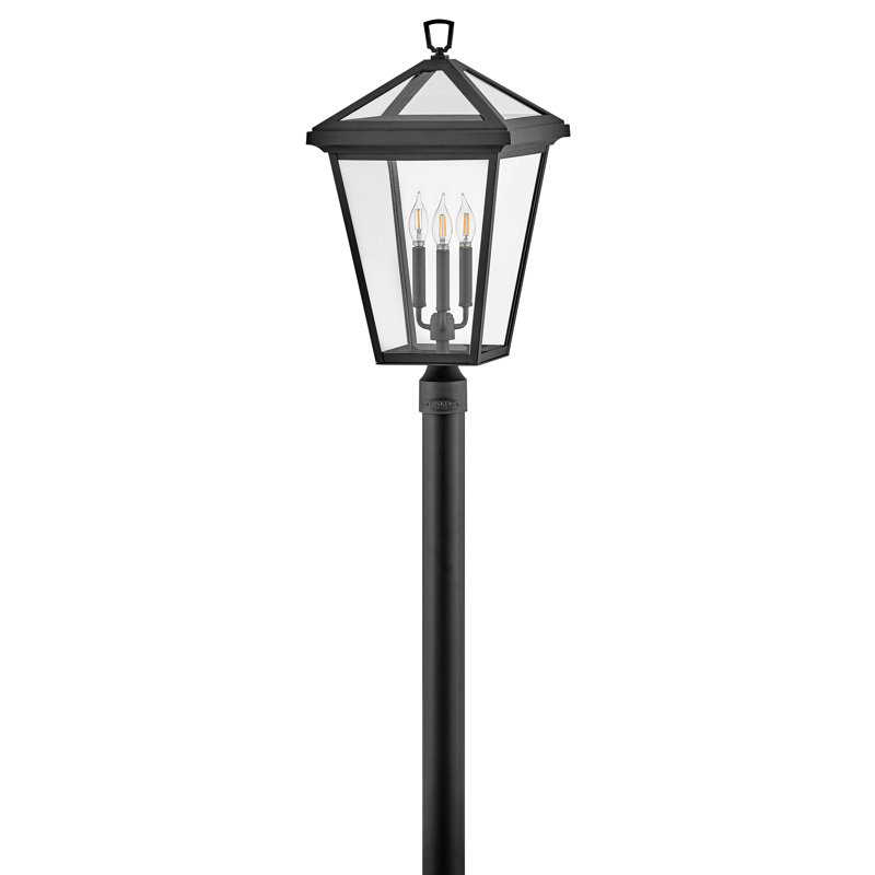 Hinkley Alford Place Outdoor Post Pier Light, Museum Black