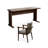 62.99" Brown Rectangular Solid Wood Office Sets