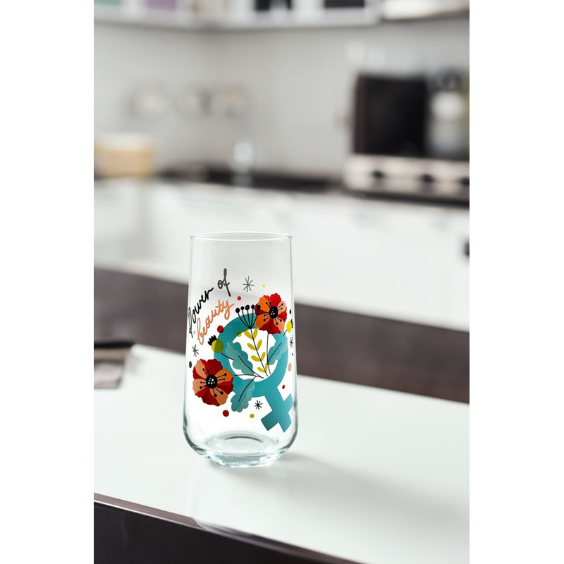 Ensemble de 6 verres élégants, 15,9 oz liq. Chacun | 100% verre, boissons et réceptions | Lavable au lave-vaisselle, conception élégante pour la maison et les fêtes