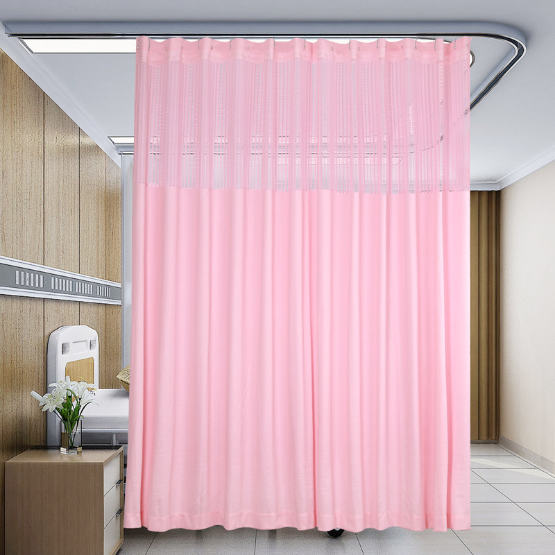 Rideau d'intimité 12 pi x 8 pi rose pour chambre de bébé avec dessus en maille, Rose