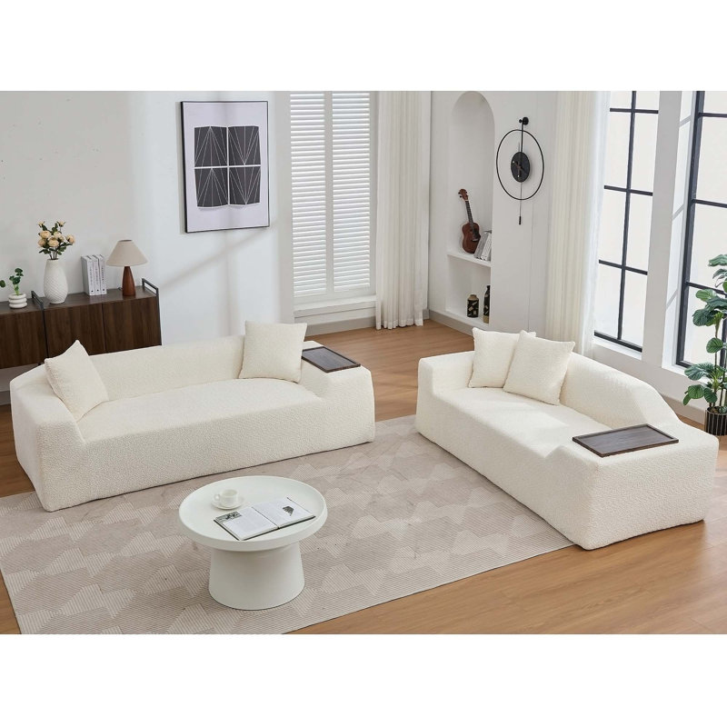 Ensemble de canapé moderne et confortable 2 pièces Boucle pour espaces de vie