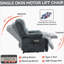 Fauteuil inclinable électrique en chenille de 23 po de large et à dossier haut avec massage par vibration 8 points et chauffage lombaire
