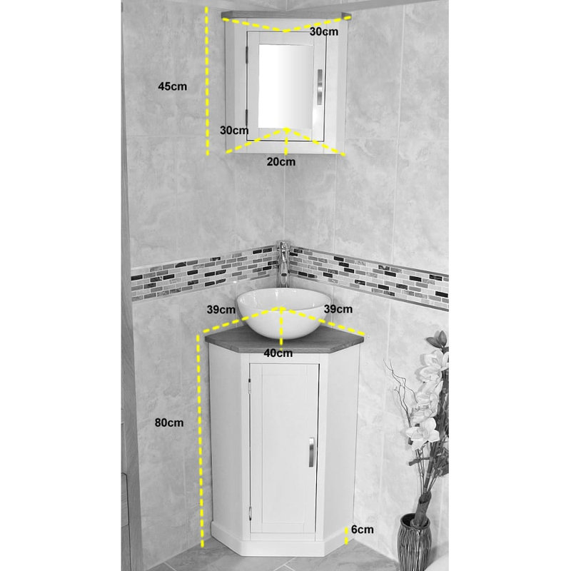Courville 390mm Single Bathroom Vanity with Vessel Ceramic Basin, Oak