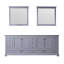 Meuble-lavabo double l 84 po x P 22 po et miroirs 34 po-1799494627