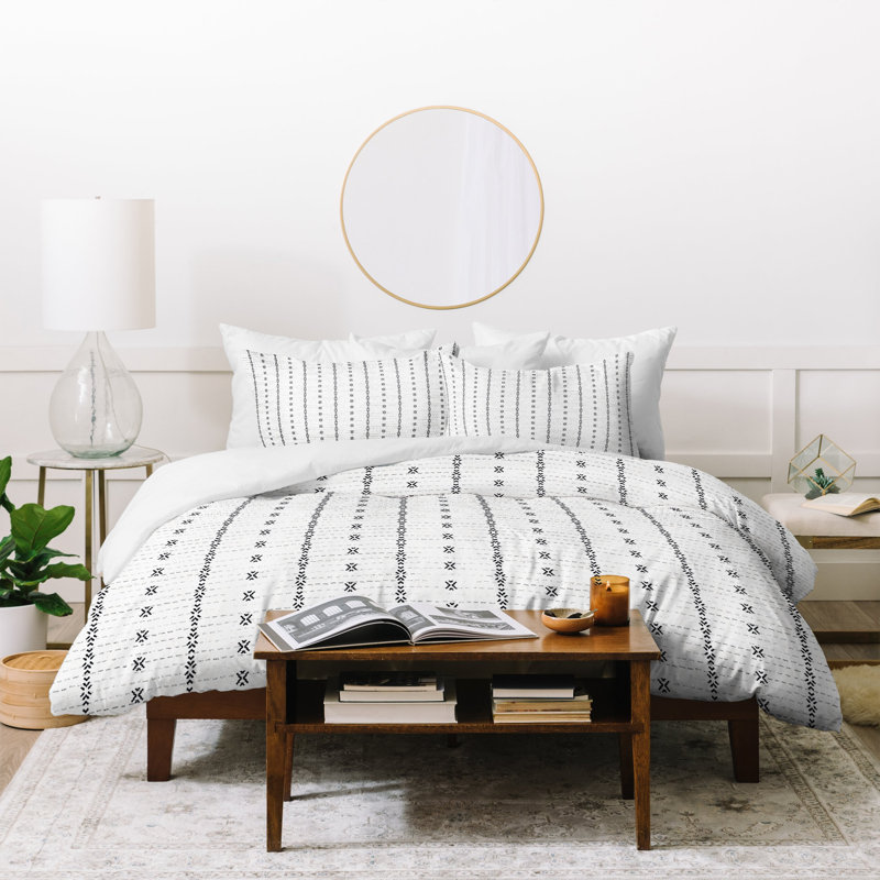 Housse de couette à rayures french linen tribal, Housse de couette pour grand lit