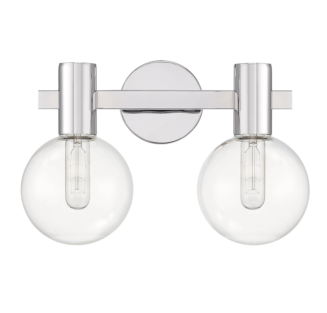 Ryenne 4-Light Bath Sconce, Chrome, 10" H x 15.5" W x 15.5" D, 2 Lights
