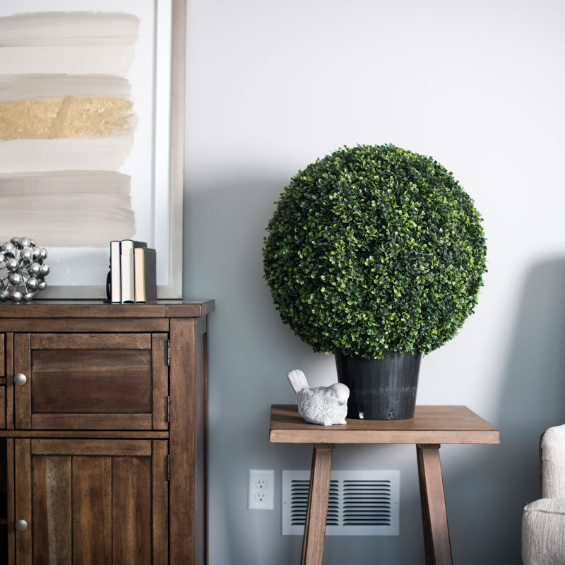 Artificial Green Boxwood Ball., 23" H x 20" W x 20" D