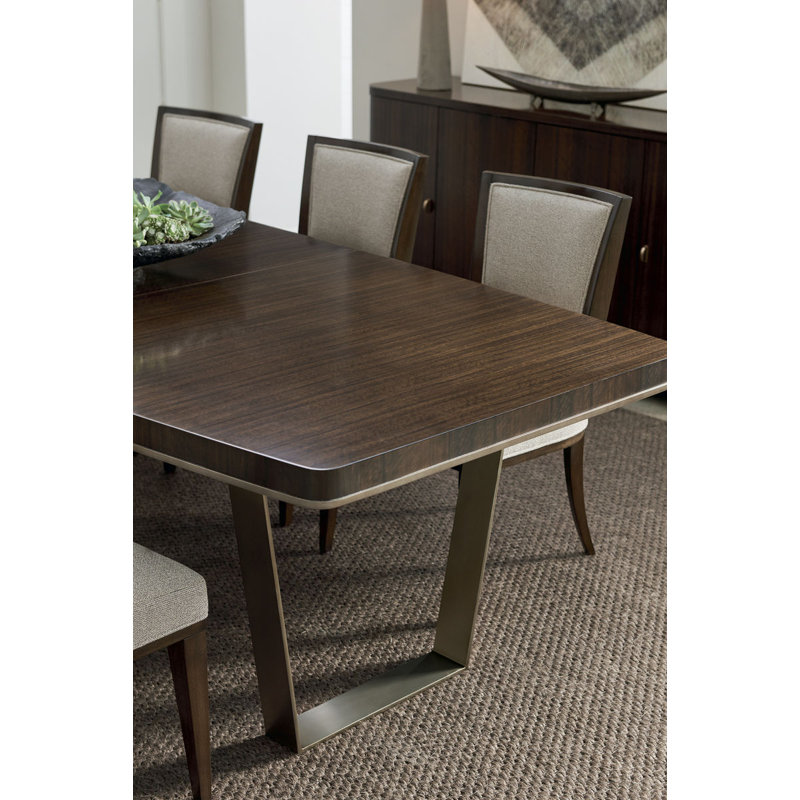 Modern Streamline Solid Wood Dining Table