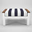 Repose-pieds d'extérieur en métal avec coussin Sunbrella Townsend-33147579