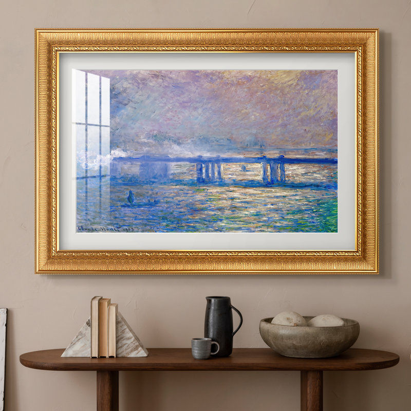 Pont de Charing Cross, 1903 - Claude Monet - Reproduction encadrée sur mesure, 16 po x 22 po, Framed Print with Mat
