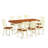 9 Piece Dining Table Set Includes a Rectangle Dinner Table with Butterfly Leaf and 8 Dining Room Chairs, 40x78 Inch, Buttermilk & Cherry-1383695331