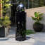 38.58"H Metal Modern LED Fountain With Butterflies