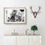 Two Snuggling Lions - Single Picture Frame Print on MDF-56628261-56628260