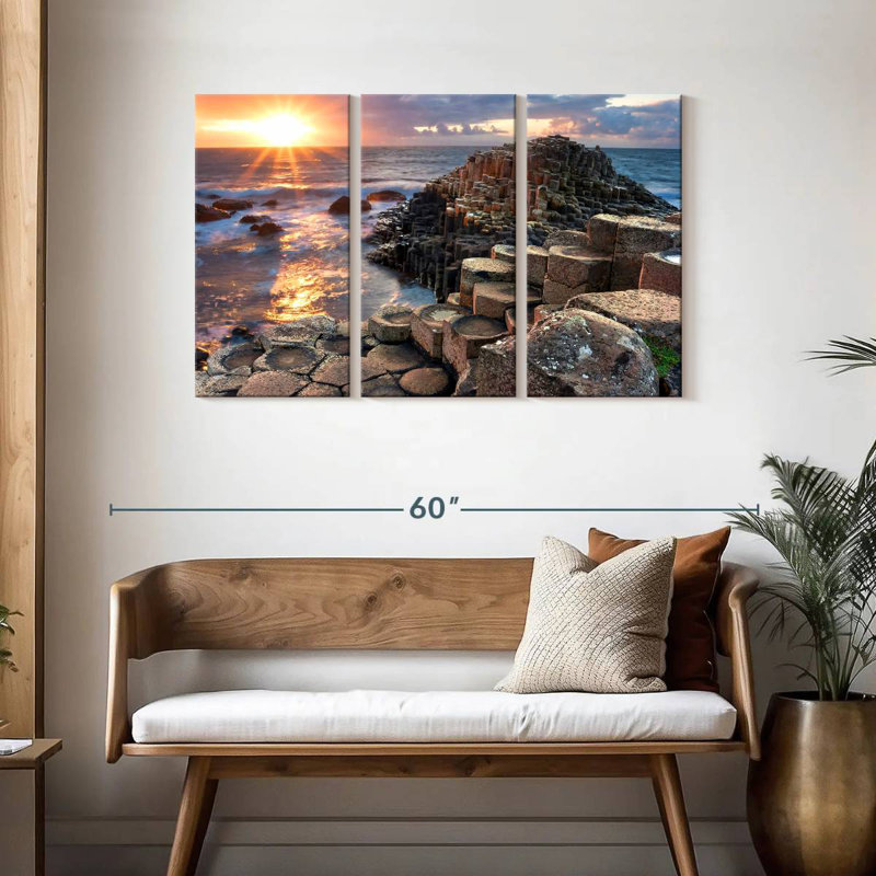 Plage Gillard Giant's Causeway, H 28 po x l 45 po