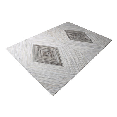 Tapis en cuir de vache et brun