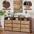 59'' W 9 Drawer Burl Wood Dresser-394991360
