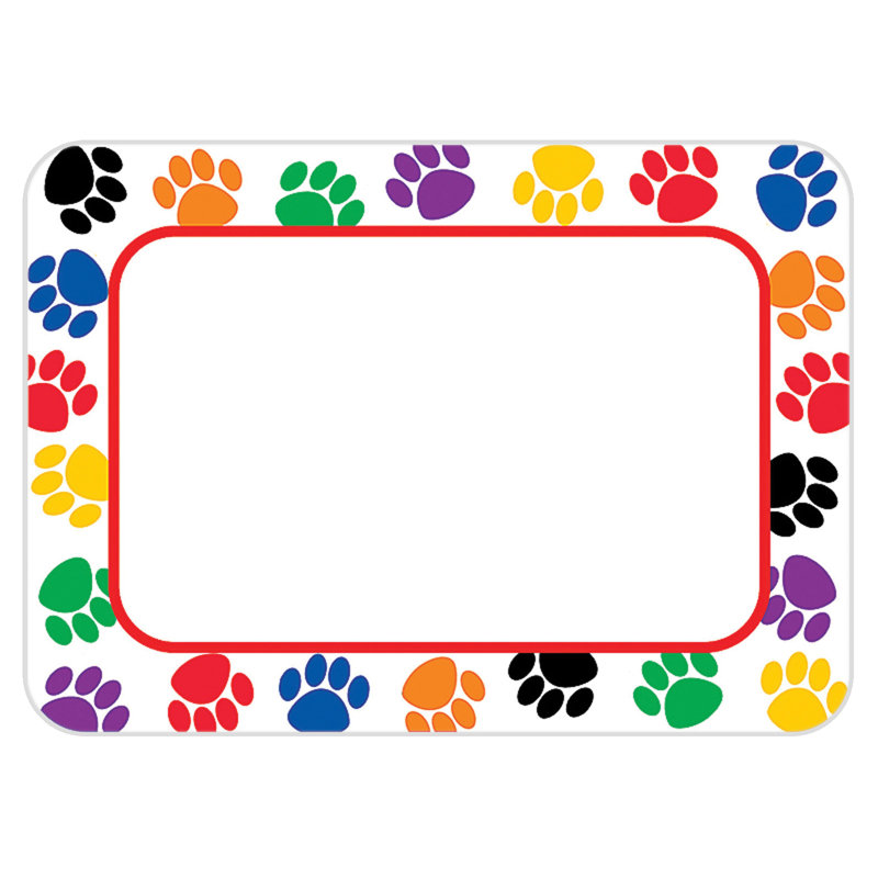Étiquettes de nom «Paw Prints»
