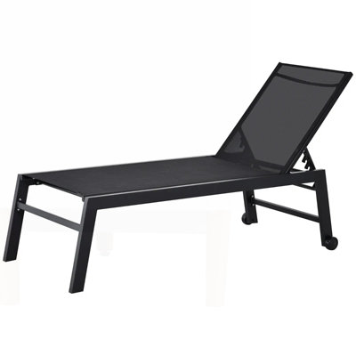 Comfortable Outdoor Chaise Lounge Chair with Wheels, Adjustable Backrest, and All-Weather Durability for Poolside Relaxation