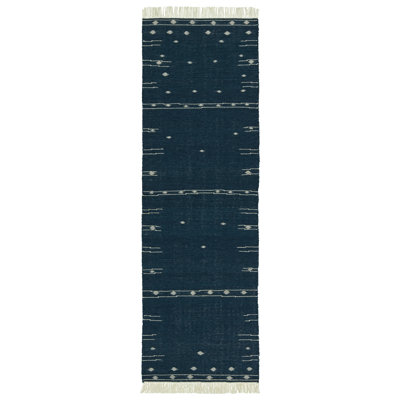 Calli Indoor/ Outdoor Geometric Blue/ White Area Rug