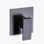 Devon 1-Way Pressure Balance Trim Complete Shower Set - Wall Mount - 8" Brass/Matt Black