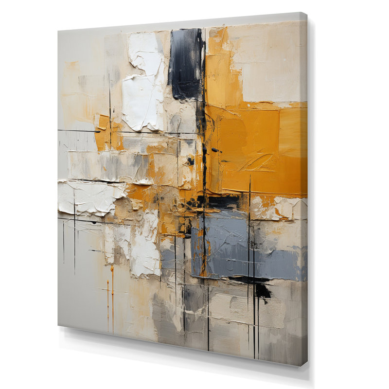 Abstract Assemblage IV - Abstract Collages, impression d'art mural, H 20 po x l 12 po x P 1 po, Toile tendue