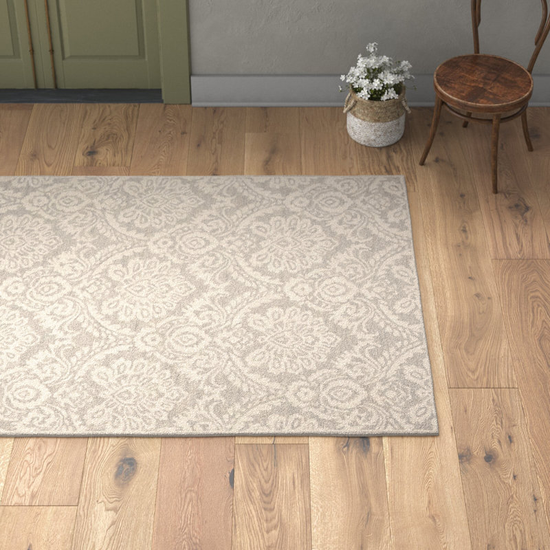 Tansy Wool Floral Indoor Rug, Rectangle 6' x 9'