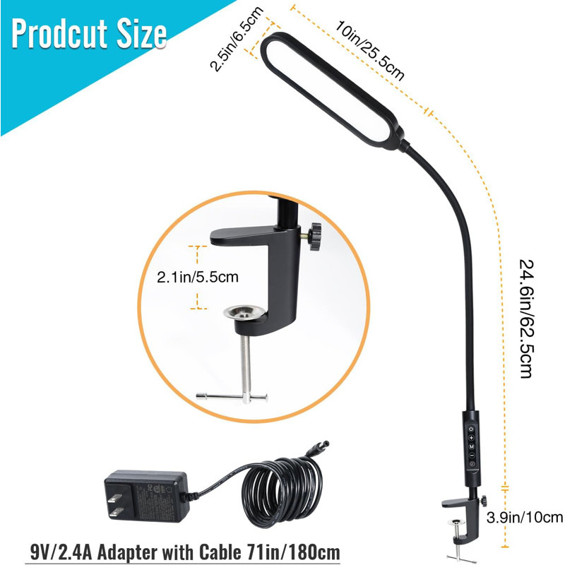 Ultra Bright Clip on Light, 3 Color Modes, Soft Touch Control with Timer