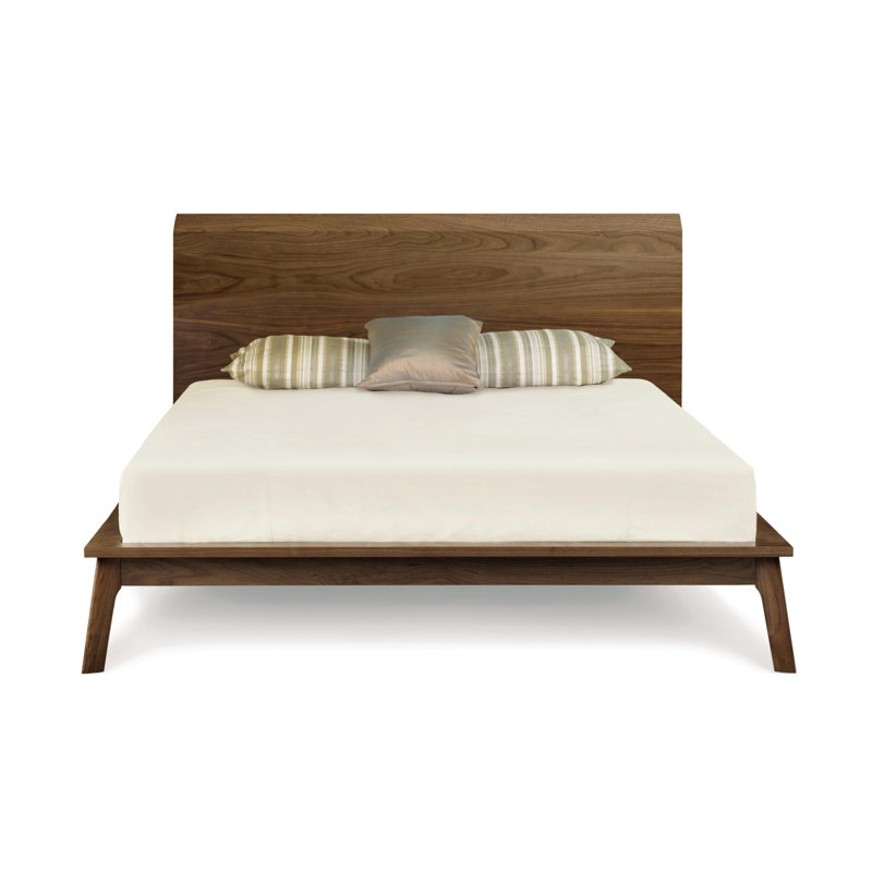 Catalina Solid Wood Bed, Natural Walnut, King