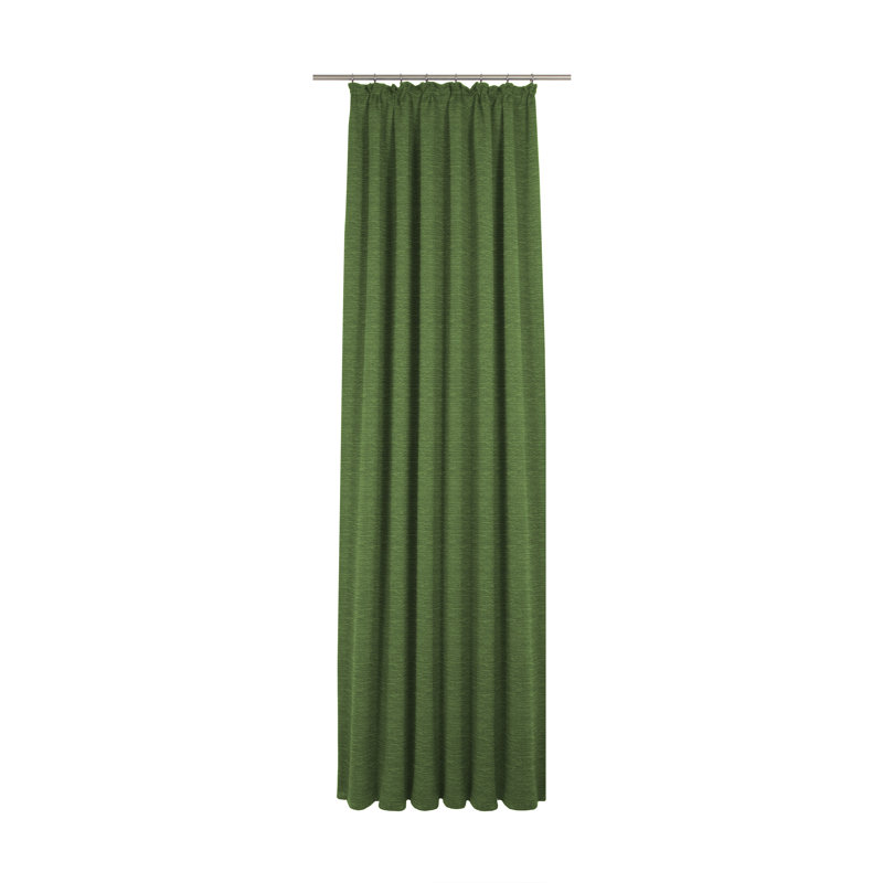 Breedlove Room Darkening Curtain, 245cm H x 132cm W, Dark green