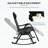 Outsunny Set of 2 Zero Gravity Folding Rocking Chairs with Trays-108312863