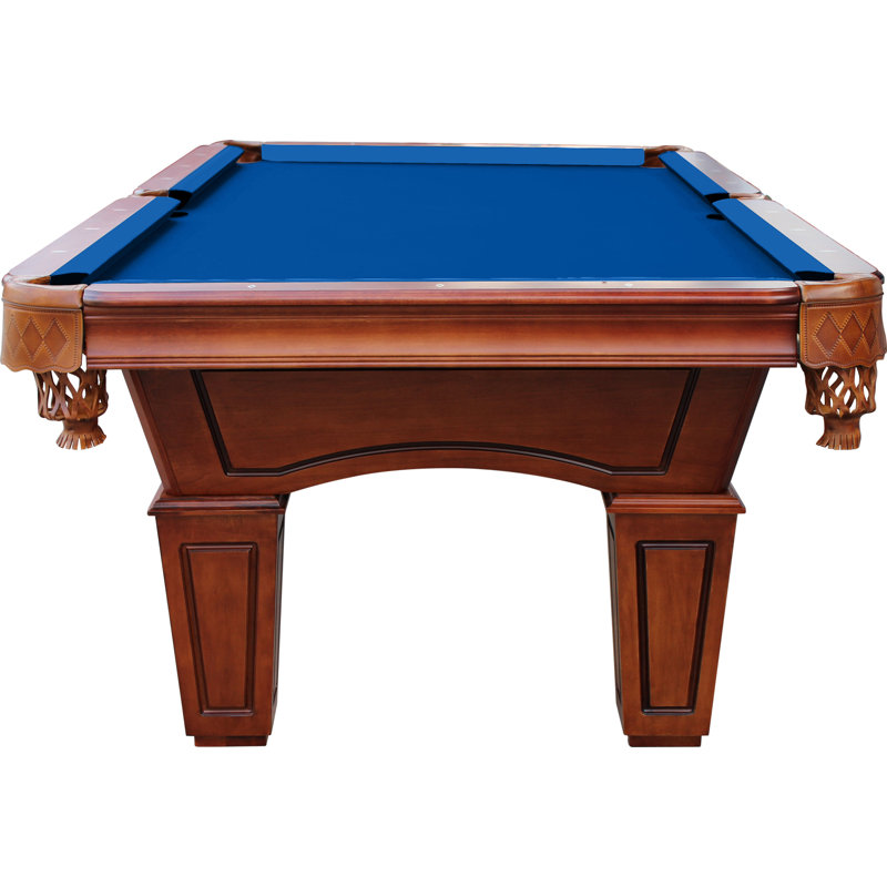 St Lawrence Slate Pool Table with Professional Installation Included, Euro Blue, Chestnut