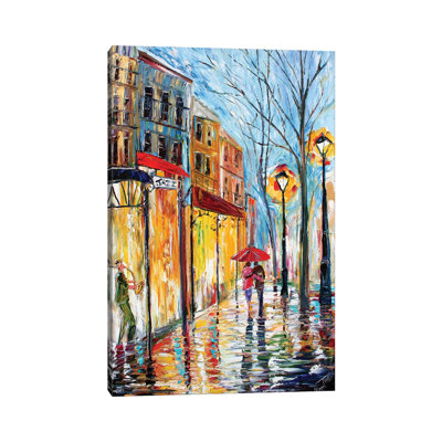 New Orleans Eve Rain by Karen Tarlton - Wrapped Canvas Painting