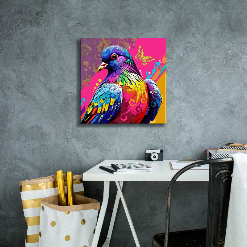 'Pigeon 2' by Dean Russo Canvas Wall Art, 18" H x 18" W x 0.75" D