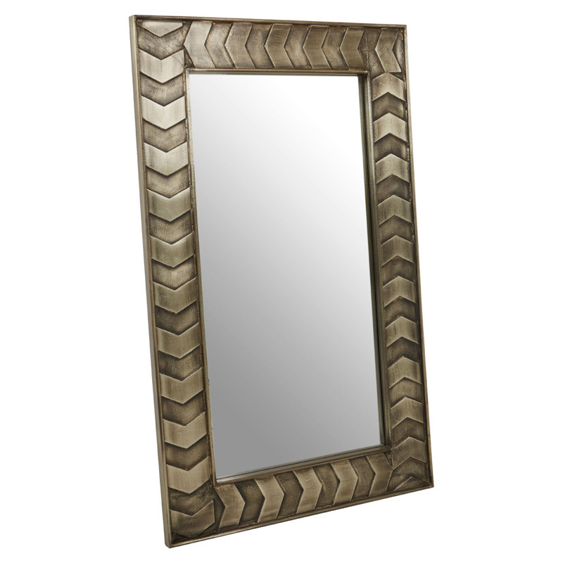 Mahaffie Solid Wood Flat Wall Mirror