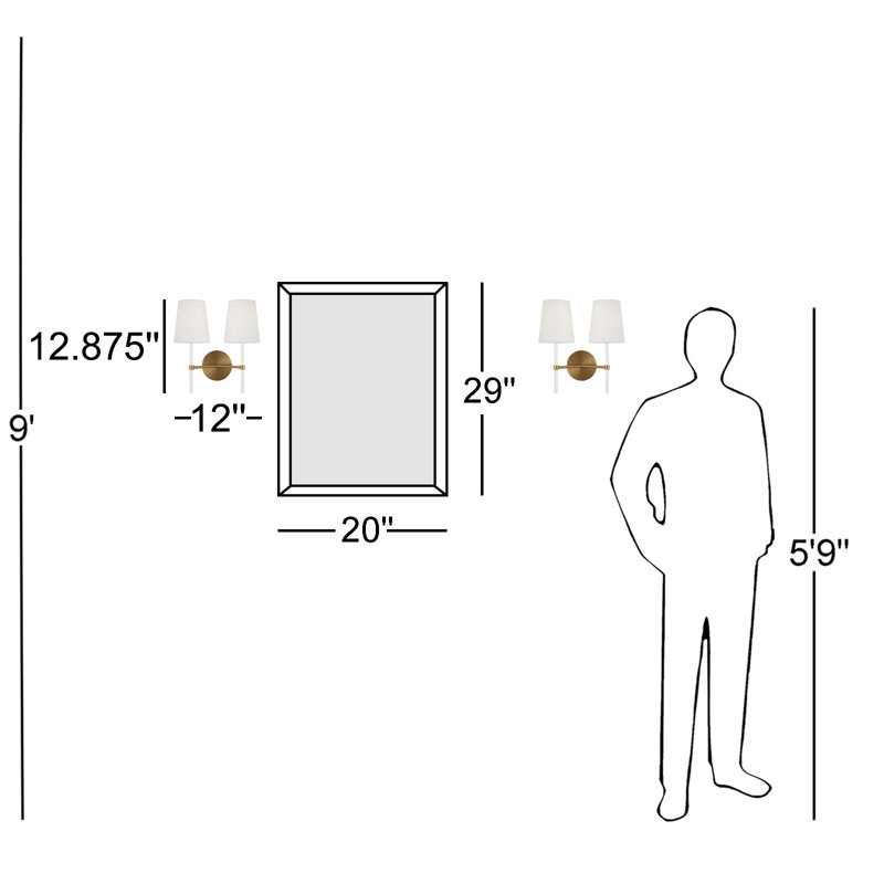 Monroe Steel Armed Sconce, Burnished Brass