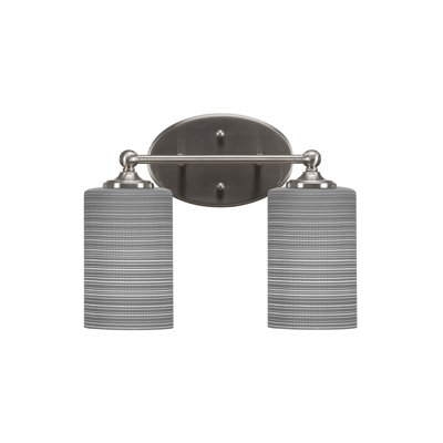 Aitkens Light Bath Bar Shown With 4" Grey Matrix Glass