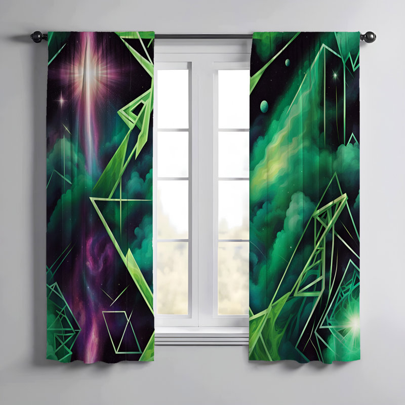 Paire de rideaux semi-transparents en polyester Ellayne, L 20 po x L 52 po