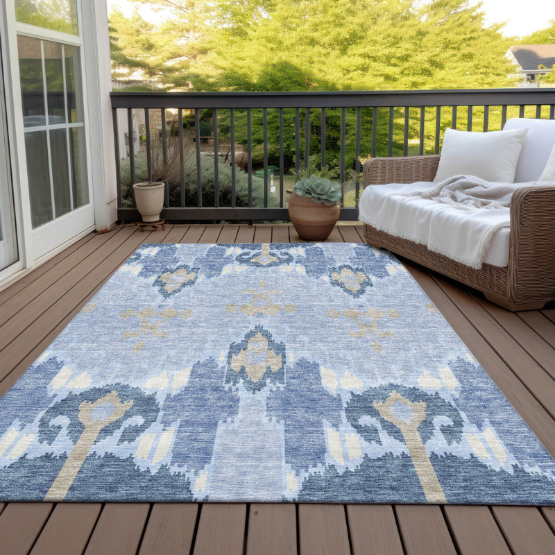 Malchow Washable Southwestern Indoor / Outdoor Rug, Rectangle 3' x 5'