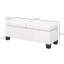 Banc de 46 po avec compartiment caché pour rangement, crème, chambre à coucher, espace de vie, entrée, rangement pour tabouret de lit en acier recouvert de crème et siège confortable, 46 po