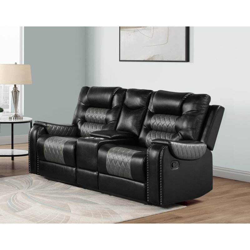 Causeuse inclinable Hart, Noir/gris