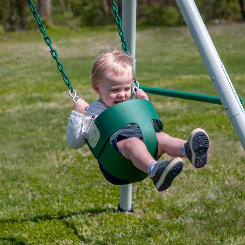 Backyard Discovery Mini Brutus Heavy-Duty Metal A-Frame Swing Set