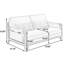 Coussin convertible 59,06 po en polyester blanc cassé-130029829