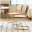 Chaise d'appoint moderne en rotin Mid-Century avec pieds chromés - ensemble de 2