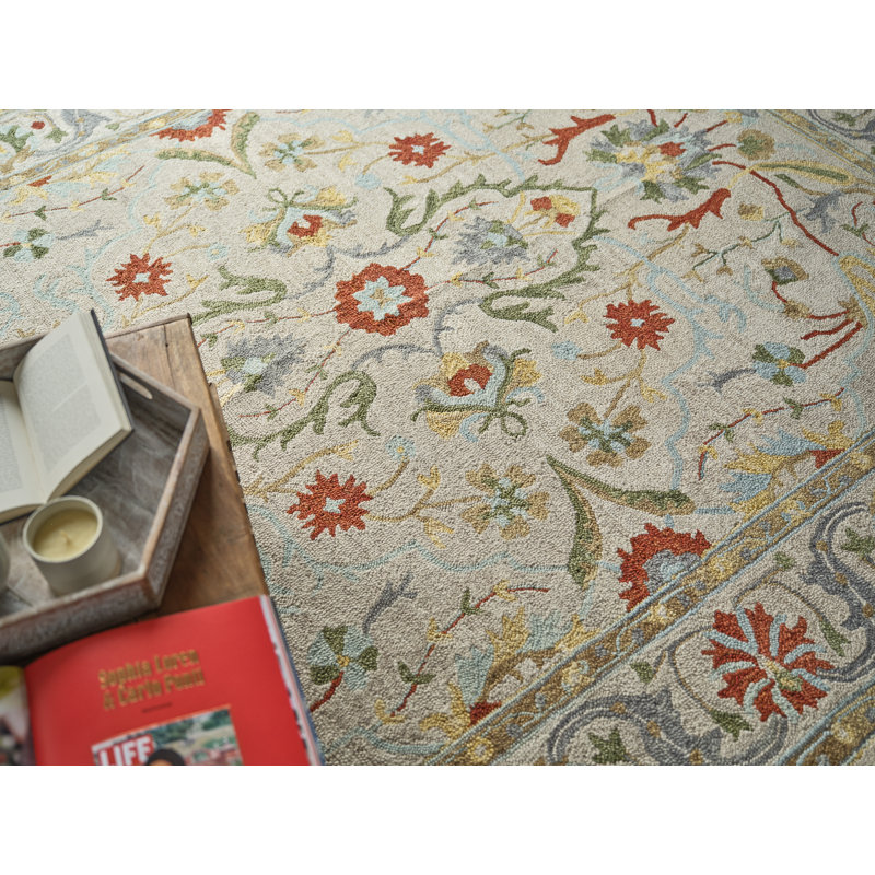 Newport hand-tufted New Zealand Wool Beige Area Rug, 9'X12'
