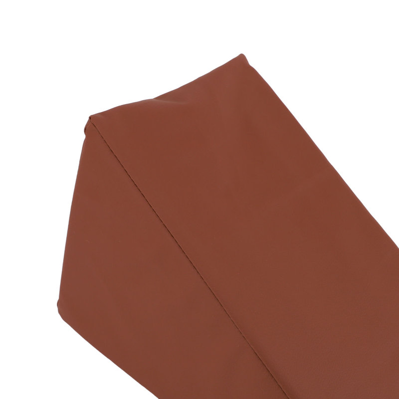 Coussin de positionnement corporel en cuir brun avec support en éponge et rehausseur amovible pour les bras