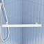Porte de douche pivotante en blanc mat - verre trempé de 1/4 po de 34,75 po x 72 po - mécanisme de fuite - expérience confortable
