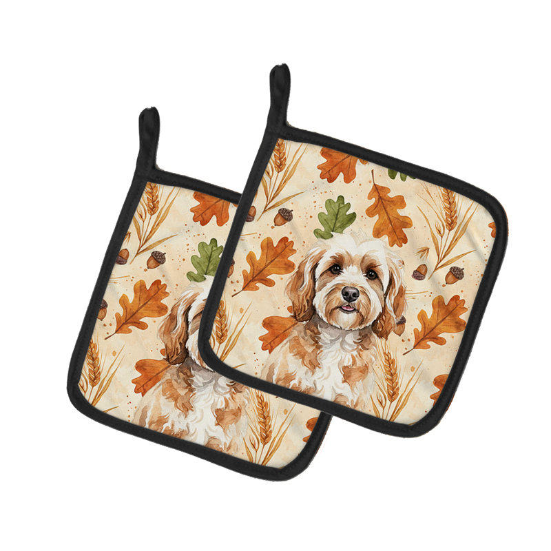 Cavapoo Heirloom Fall Pair of Pot Holders